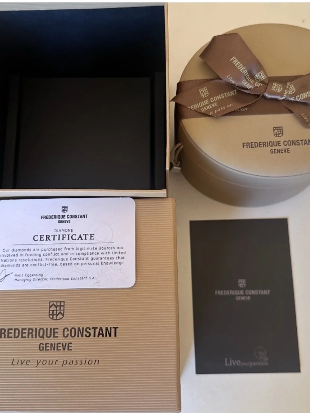 NWT Frederique Constant Classic Slimline  Ladies Diamond Watch